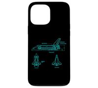 Vintage Space Shuttle Schematic Rocket Flight Coque pour iPhone 13 Pro Max