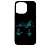 Vintage Space Shuttle Schematic Rocket Flight Coque pour iPhone 15 Pro Max