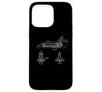 Vintage Space Shuttle Schematic Rocket Flight Coque pour iPhone 15 Pro Max