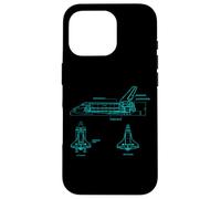 Vintage Space Shuttle Schematic Rocket Flight Coque pour iPhone 16 Pro