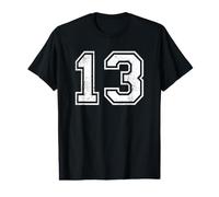 Vintage Sport Numéro 13 Treize T-Shirt Graphique avec Valeur