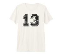 Vintage Sport Numéro 13 Treize T-Shirt Haut de Gamme