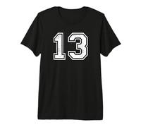 Vintage Sport Numéro 13 Treize T-Shirt Haut de Gamme
