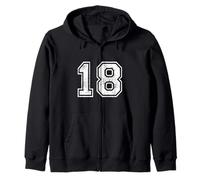 Vintage Sport Numéro 18 Dix-Huit Sweat à Capuche