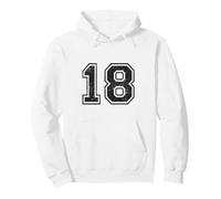 Vintage Sport Numéro 18 Dix-Huit Sweat à Capuche