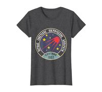 Vintage Spoutnik URSS Union soviétique Propagande T-Shirt, Femme, Chiné Foncé, XS