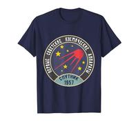 Vintage Spoutnik URSS Union soviétique Propagande T-Shirt, Homme, Bleu Marine, 5XL