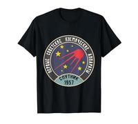 Vintage Spoutnik URSS Union soviétique Propagande T-Shirt, Homme, Noir, 6XL