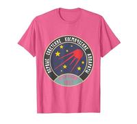 Vintage Spoutnik URSS Union soviétique Propagande T-Shirt, Homme, Rose Chiné, M