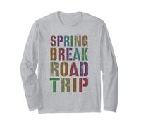 Vintage Spring Break Road Trip Surf Vacances Assorti Manche Longue