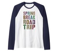 Vintage Spring Break Road Trip Surf Vacances Assorti Manche Raglan