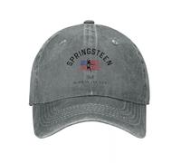 Vintage Springsteen Casquettes de Baseball Unisexe Style en Détresse Coton Snapback Chapeau Heartland Rock en Plein Air Chapeaux D’été Casquette Coton, pour Toutes Les Saisons