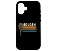 Vintage Squash Racket Lover Funny Sports Enthusiast Coque pour iPhone 16
