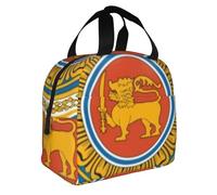 Vintage Sri Lanka Emblème National Sac Isotherme Repas Boîte À Déjeuner Glacière Enfants Réutilisable Tote Unisexe Isolée Pique-Nique Travail École Camping