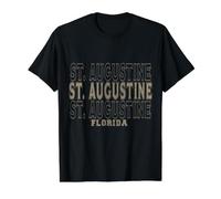 Vintage St Augustine Floride T-Shirt Graphique avec Valeur, Homme, Noir, M