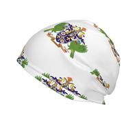 Vintage St George's Cross Sainte-Lucie Emblème National Bonnet Laine Tricoté Chapeau Baggy Slouchy Bonnet Adulte Femme Homme Chapeaux Hiver pour Homme Bonnets