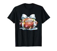 Vintage State Football Shape Holiday Lights and Bow T-Shirt