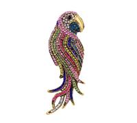 Vintage Strass Broche Femme Broche Créative Perroquet Oiseau Fille Alliage Broches Vêtements Décoration Femme Broche Bijoux Accessoires Manteau Chemise Décoration Broche