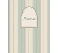 Vintage Striped Composition Notebook: Gray, Tan and Teal creative Design for Women/Teens/College Ruled/Beautiful Aesthetic... Office/School Supplies