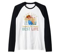 Vintage Strong Women Maw Life is The Best Life Mother's Day Manche Raglan