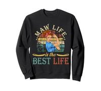 Vintage Strong Women Maw Life is The Best Life Mother's Day Sweatshirt