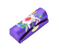 Vintage style chinois brodé fleur Lady Coin bourse embrayage cosmétique sac avec miroir Deep Purple durable et utile