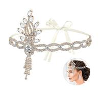 Vintage Style Cristal Headband,1920s Bandeau Flapper Accessoires Vintage Partie à Thème pour femme