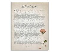Vintage Style Desiderata Poem by Max Ehrmann Inspirational Quotes Canvas Wall Art for Study Room Office Gift(Unframed,16x24inch(40x60cm))