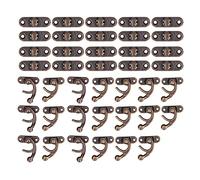 Vintage Style Horn Lock Aluminum Alloy Hook Hasp Concealed Buckle for Jewelry Gift Wine Tool Boxes Easy Install Luggage Hardware Accessory