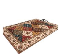 Vintage Style Living Room Carpet Machine Washable Floor Mat Light and Comfortable Bedroom Bedside Rugs(Color01,40cmX60cm)