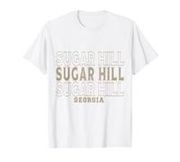 Vintage Sugar Hill Géorgie T-Shirt Graphique avec Valeur, Homme, Blanc, S