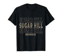 Vintage Sugar Hill Géorgie T-Shirt Graphique avec Valeur, Homme, Noir, S