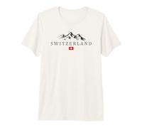 Vintage Suisse Amoureux des Vacances T-Shirt Haut de Gamme
