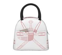 Vintage Sultan of Oman Emblème National Grande Sac Isotherme Repas Boîte À Déjeuner Glacière Enfants Réutilisable Tote Unisexe Bandoulière Isolée Pique-Nique Travail École Camping