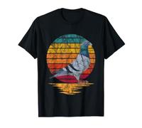Vintage Sunset Cool Retro Pigeon Voyageur Oiseau Colombophile T-Shirt