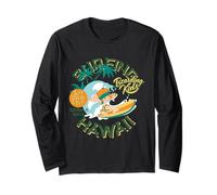 Vintage Surf Hawaii Boarding Enfants Surf Waves Fun Manche Longue