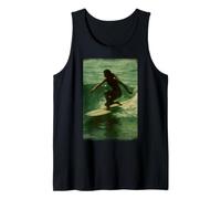 Vintage Surfer-Girl - Retro Surf Art Ocean Wave-Rider Débardeur