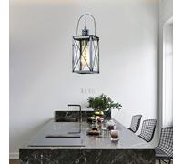 Rétro Pendule Plafonnier Lanterne Sommeil Chambre D'amis Chrome Luminaire Suspendu Projecteurs En Verre Eglo 49212E