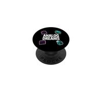 Vintage Synth Audio Engineer Analog Dreams PopSockets PopGrip Adhésif