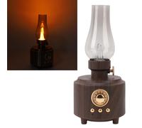 Vintage Table Lamp Speaker 57mm 1200mAh Wood Grain