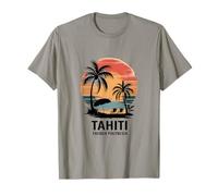 Vintage Tahiti Beach French Polynesia Retro Island Souvenir T-Shirt