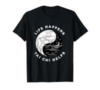 Vintage Tai Chi Life Happens Tai Chi Help Day Night T-Shirt
