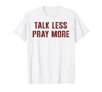 Vintage Talk Less Pray More Christian Croyant Faith Jesus T-Shirt