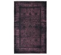Vintage Tapis Couloir Bordeaux 195x280 cm, Tapis Berbere Boho, Poils Courts Lavable, Tapis Antidérapant