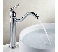 Vintage taps for Antique 360° Swivel spout Faucet, Bathroom Sink Hot and Cold, Single Handle Basin Mixer Tap High, Chrome