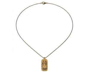 Vintage Tarot Necklace, Elegant Alloy Pendant, 1.8 Inches Jewelry Piece with Solid Build, Polished Metal Symbolic Material, Medallion Charm with Funny Style, Fashion Accessory for Men and Women