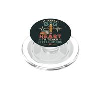 Vintage Teacher Citation Big Heart Little Minds Classroom PopSockets PopGrip pour MagSafe