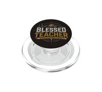 Vintage Teacher Faith Mountain Sunrise Blessed PopSockets PopGrip pour MagSafe