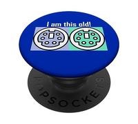 Vintage Tech Nostalgia Clavier et Souris PS/2 I am This Old PopSockets PopGrip Adhésif
