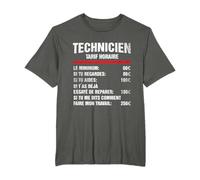 Vintage Technicien Tarif Horaire Humour Technicien T-Shirt